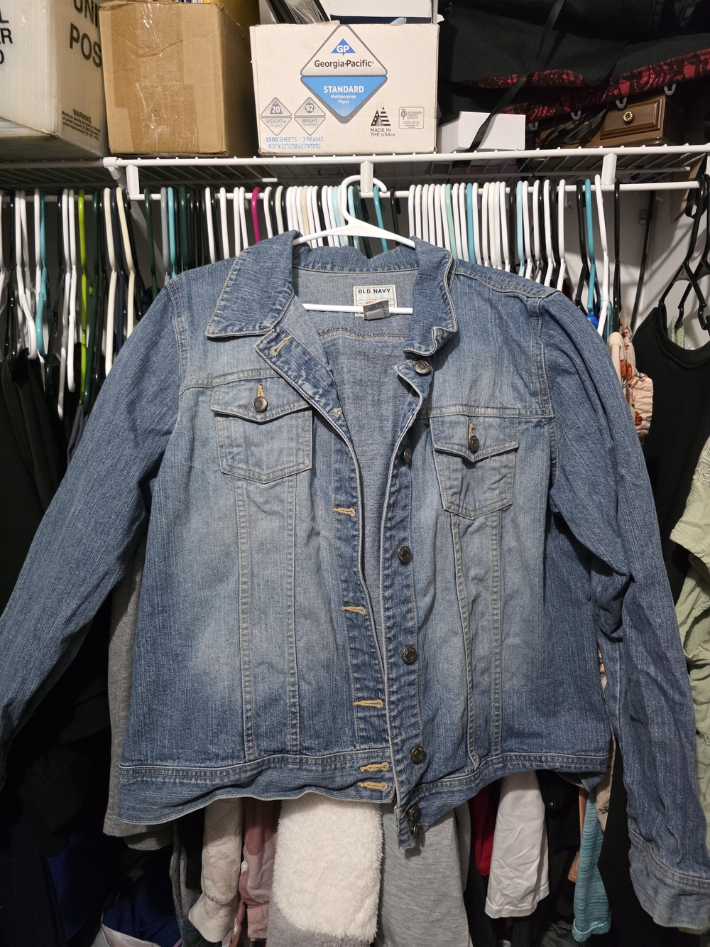 Old Navy Light Blue Denim Jacket with Button Front